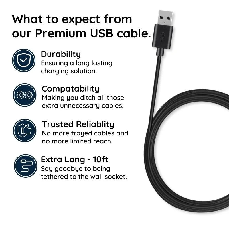 10ft Micro USB Charging Cable
