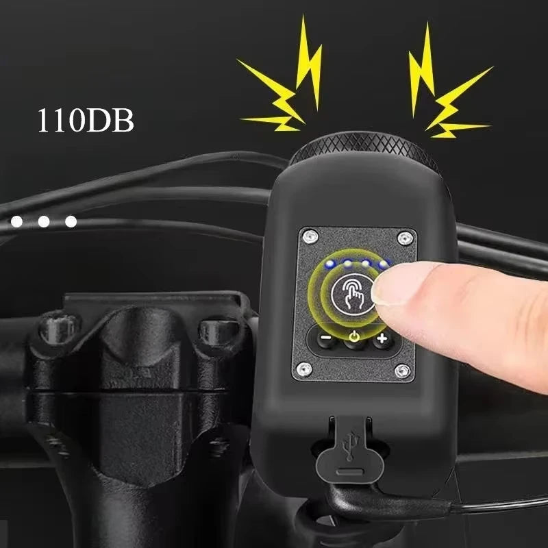 Electric Bike Horn and Front Light