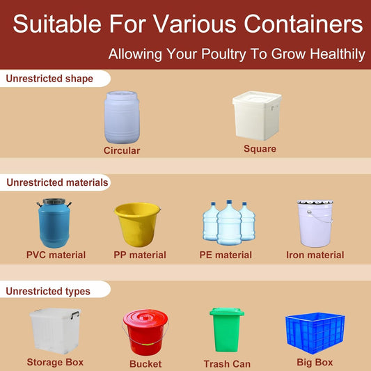 Automatic Poultry Drinker Cups, 10 Pack