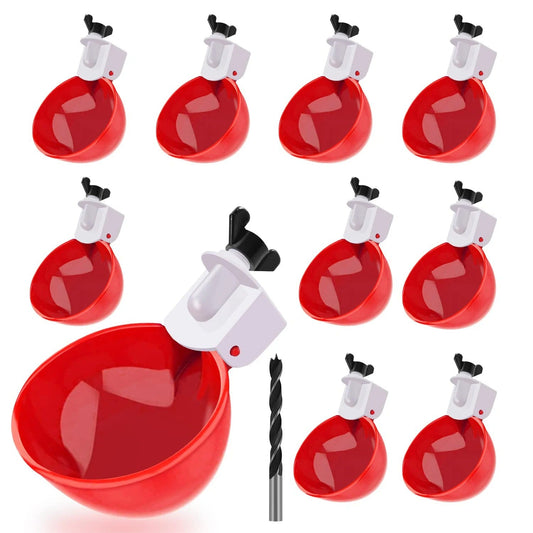 Automatic Poultry Drinker Cups, 10 Pack