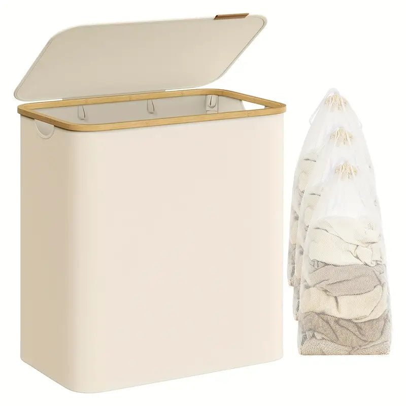 5072.1 oz foldable laundry basket with 2 compartments