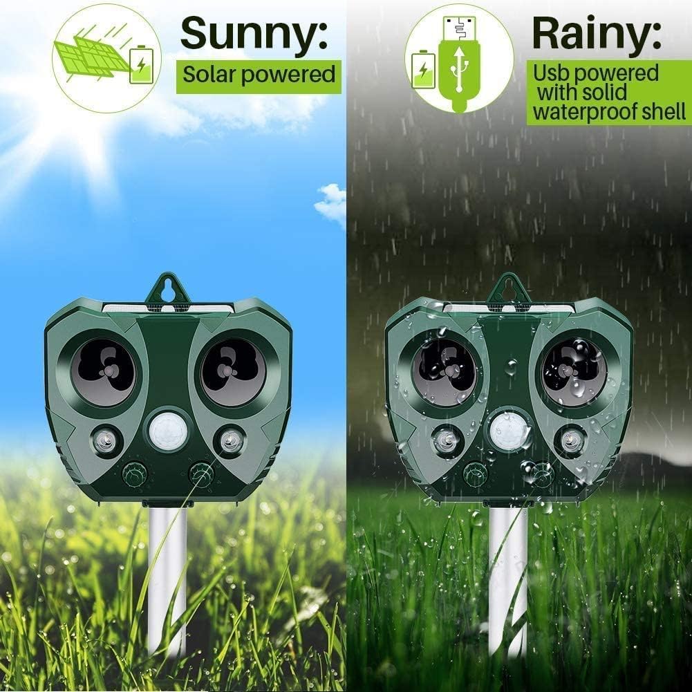 Solar Ultrasonic Animal Repeller
