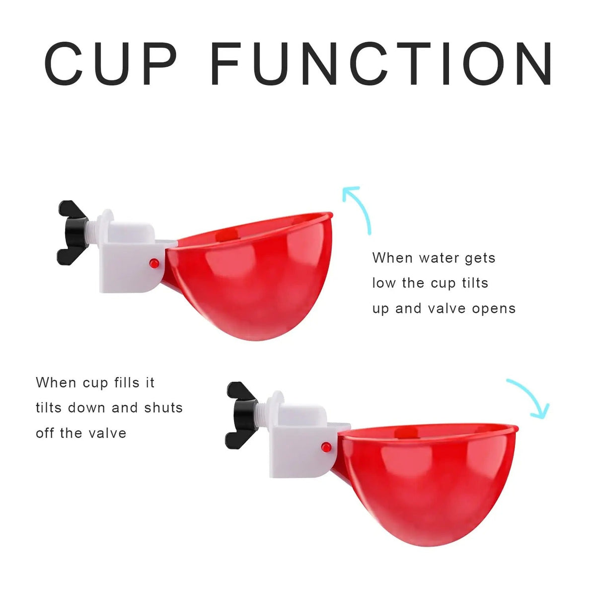 Automatic Poultry Drinker Cups, 10 Pack