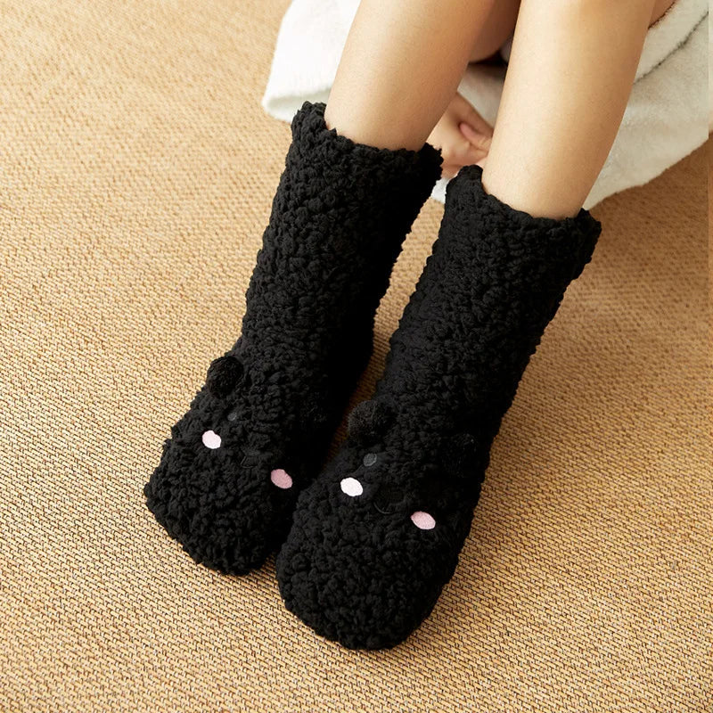 Kawaii Bear Fleece Warm Socks