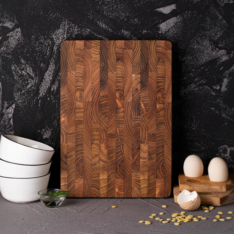 High-quality Wooden Chopping Block End Grain Cutting Board For Kitchens And Professional Chefs