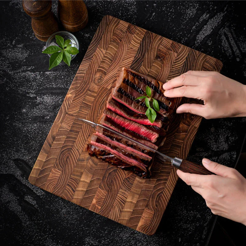 High-quality Wooden Chopping Block End Grain Cutting Board For Kitchens And Professional Chefs
