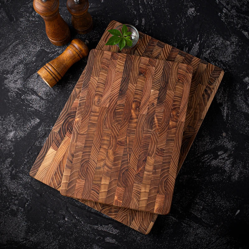 High-quality Wooden Chopping Block End Grain Cutting Board For Kitchens And Professional Chefs