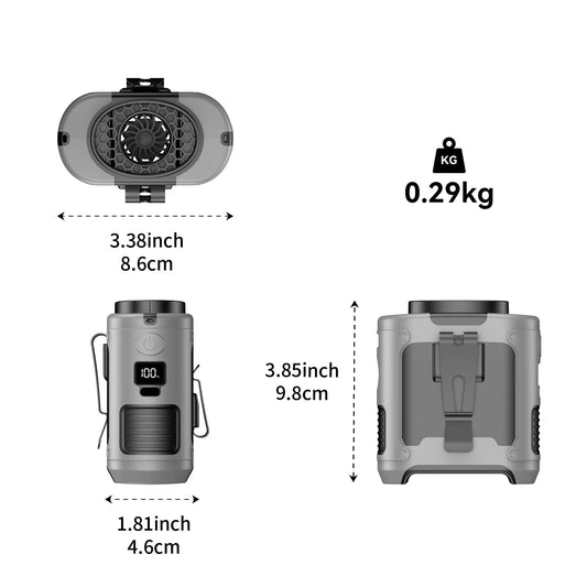 Portable Waist Fan, 10000mAh