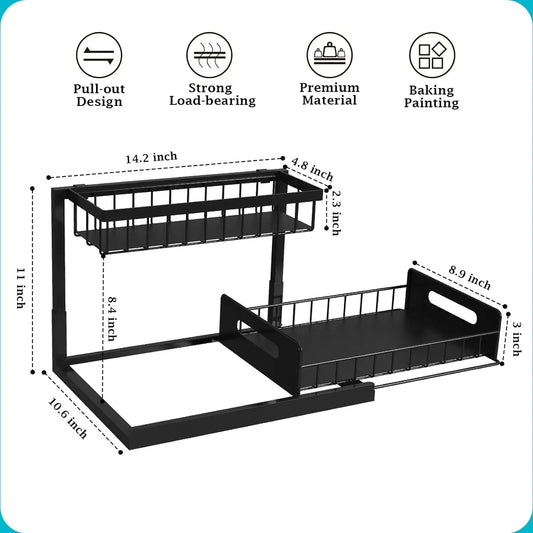 2 Tier Slide Out Under Sink Organizer