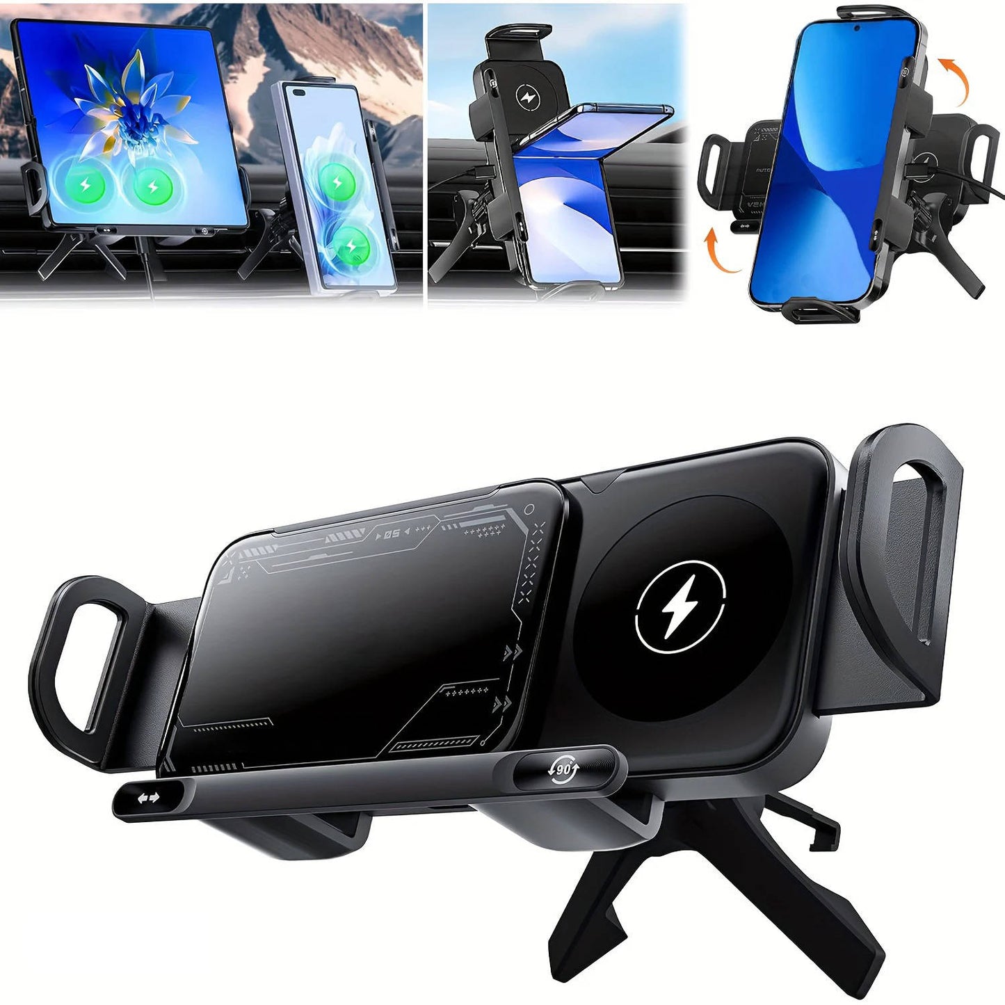 Car Wireless Fast Charger For Phone And Tablet