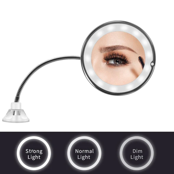 10x Magnifying LED Gooseneck Mirror