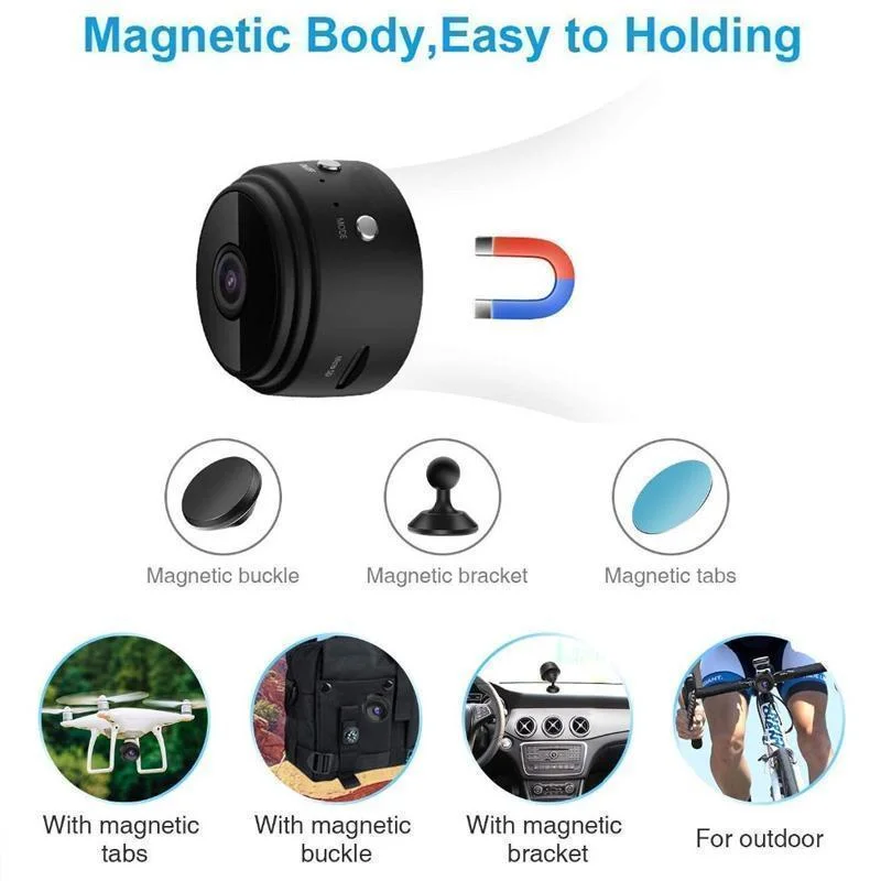 Magnetic 1080p WiFi Mini Camera