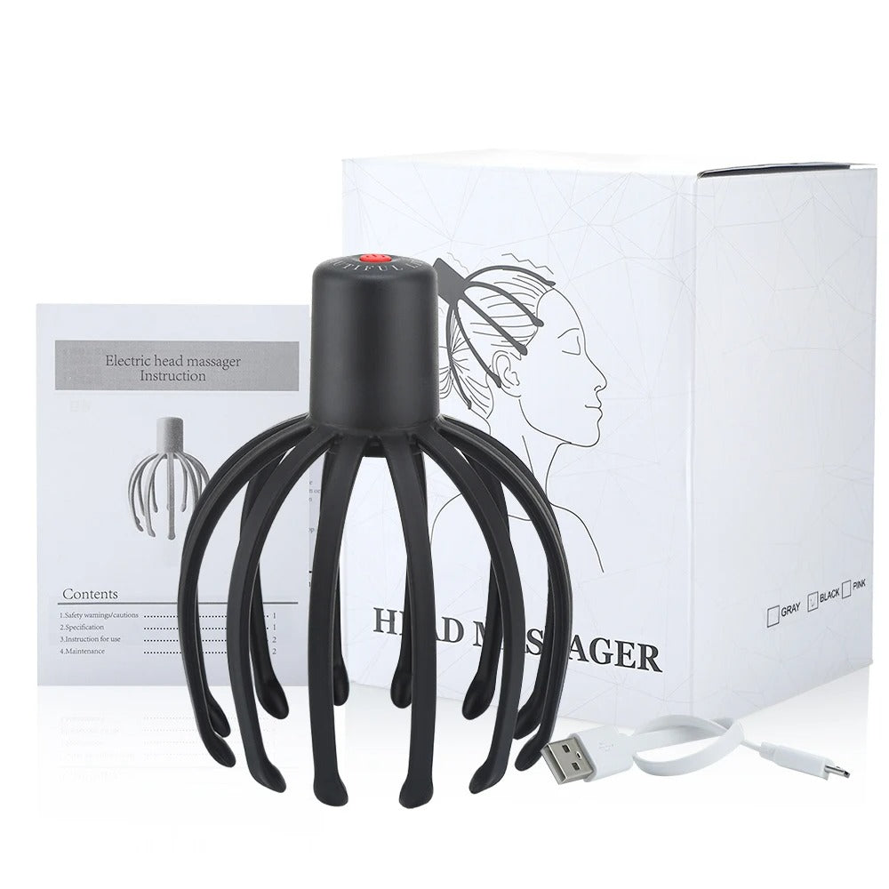 Electric Octopus Head Massager - Relaxing Scalp & Stress Relief Device