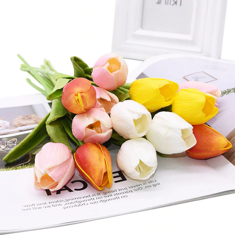 Artificial Tulips, 10 Stem Bunch