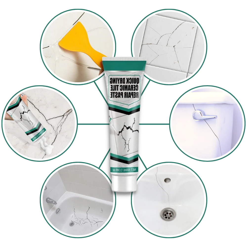 Ceramic Tile Repair Paste Kit for Cracks Chips and Surface Repair
