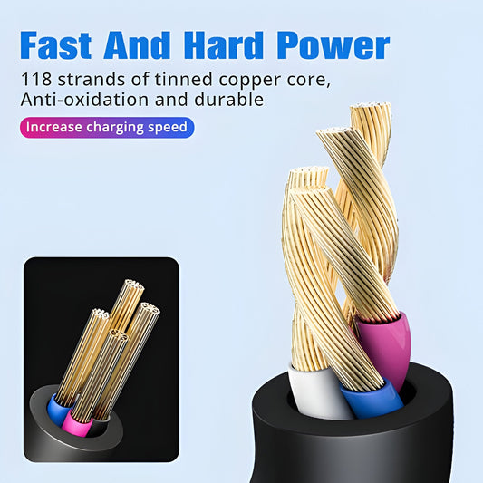 2-in-1 Multi Port Charging Cable