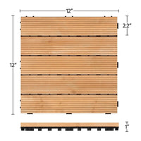 Interlocking Outdoor Patio Wood Flooring Deck Tiles 27Pcs