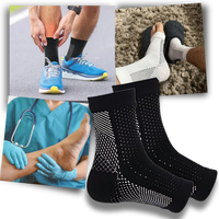 Compression Support Socks with Open-Toe Design and Non-Slip Fit