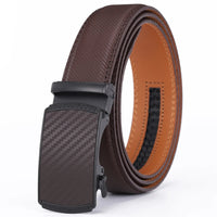 Men's Leather Belt with Automatic Buckle