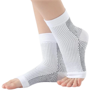 Compression Support Socks with Open-Toe Design and Non-Slip Fit