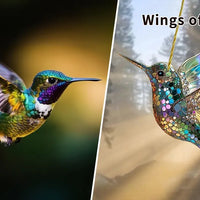 Hummingbird Suncatcher Colorful Window Hanging