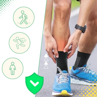 Compression Support Socks with Open-Toe Design and Non-Slip Fit