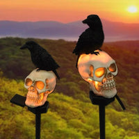 Halloween Skeleton Head Solar Light