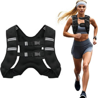 Adjustable Weighted Vest with Reflective Stripes