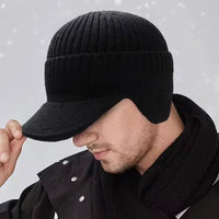 Men Knit Ear Cover Winter Hat
