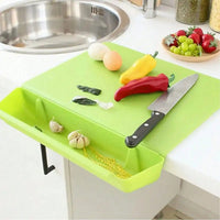 2 in 1 Cutting Board with Container Tray