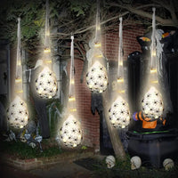 Light Up Spider Egg Sacs Halloween Decor Hanging Prop