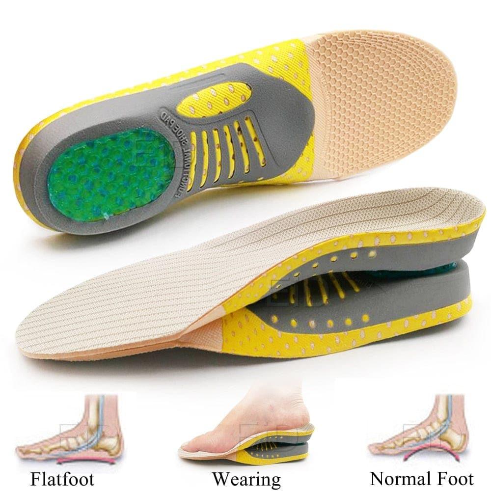 Orthotic Gel Insoles for Flat Feet & Plantar Fasciitis – 2 Piece