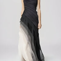 Elegant layered ombre dress