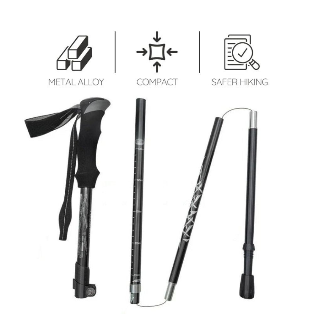 Premium Automatic Retractable Hiking Stick