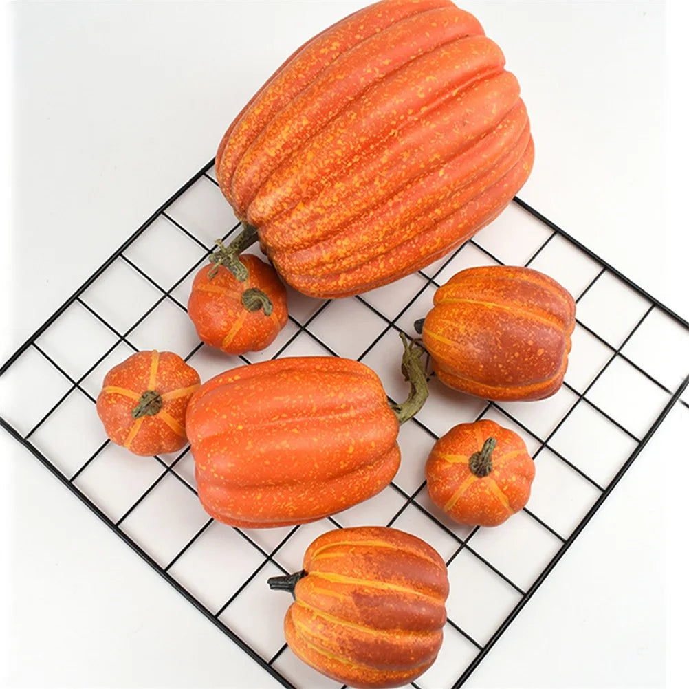Realistic Fake Pumpkins Halloween Decor