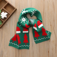 Cute Christmas Knit Scarf for Kids Winter