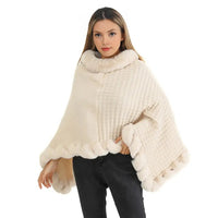 Faux Fur Shawl Cloak for Women