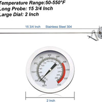 Stainless Steel Deep Fry Thermometer with Long Probe
