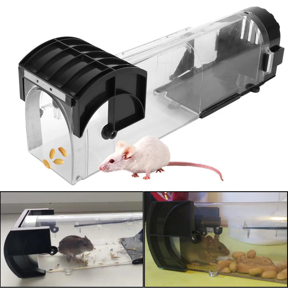 Self-Locking Reusable Humane Mouse Trap