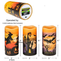 Halloween Flameless Candles Set