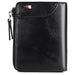 Men’s RFID Blocking Wallet with Zipper Multi Credit Card Holder Khaki + Brown + Black
