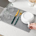Silicone Dish Drying Mat with Drain Design