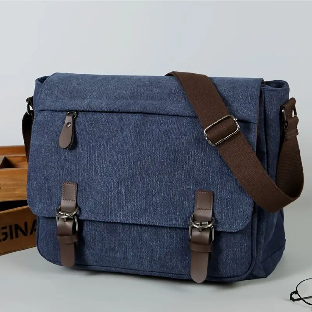 Mens Canvas Satchel Messenger Sling Bag