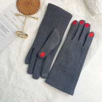 Touch Screen Winter Gloves with Nail Polish Design