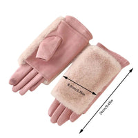 Suede Rabbit Fur Touch Screen Winter Gloves