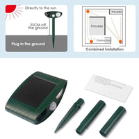 Dog Outdoor Solar Ultrasonic Repeller - Get Rid of Dogs in 48 Hours or It's FREE