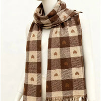 Cozy Checkered Winter Scarf Shawl