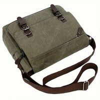 Mens Canvas Satchel Messenger Sling Bag
