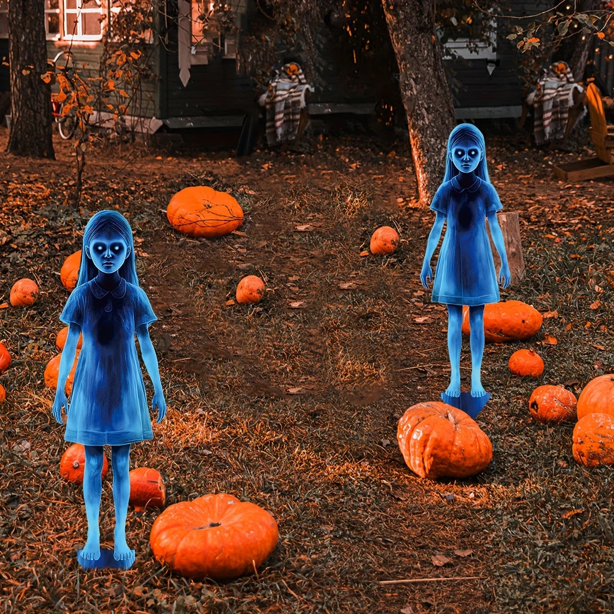 Lighted Ghosts Halloween Decoration for Outdoor