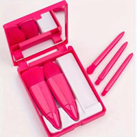 Mini Makeup Brush Set with Mirror